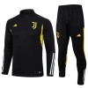 Sudadera De Entrenamiento Trajes Juventus Quarter Zip 23-24 Negra - Hombre